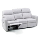 Divano 3 Posti Reclinabile Manuale in Tessuto Kube Grigio