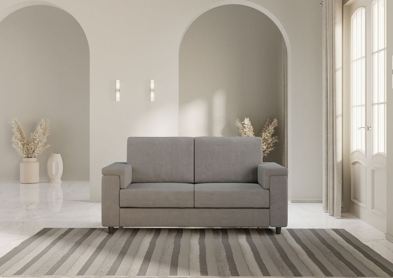 Divano 2 Posti 148x85x85 cm Marrak in Tessuto Grigio