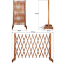 Recinzione Recinto Cani Legno Cancello Divisorio Regolabile 117cm Pieghevole