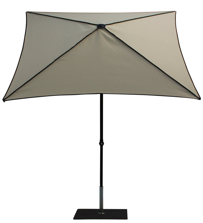 Ombrellone da Giardino 2x2 m Palo Ø38 mm in Alluminio Tessuto Dralon Acrilico Border Ecru