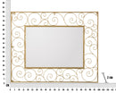 Specchio Spiral 80x2x100 Misura Interna 49x69 cm in Ferro e MDF Oro