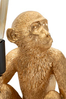 Lampada da Tavolo Monkey Seduta Oro 33x33x32 cm in Resina Oro      