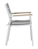 Sedia Impilabile da Giardino 56x55x80 cm in Alluminio Malibù Bianca