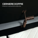 Panca Contenitore Ovale 108x44x43,5 cm con Coperchio Sollevabile in Tessuto Vellutato Grigio  