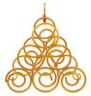 Porta Bottiglie Glam Ring 6 Posti 36x17,5x33,5 cm in Ferro Oro