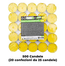 Set 500 Candele Lumino da 10gr Tielight in Citronella Gialle