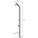Doccia da Giardino Rubinetto e Lavapiedi ATI Docce UNI-1R Inox Anodizzato