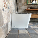 Coppia di Sanitari WC e Bidet a Terra Filo Muro in Ceramica 36,5x56,5x41cm Bianco