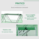 Serra da Giardino 180x140x80 cm in Acciaio con Rivestimento Verde