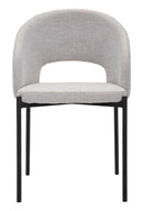 Set 2 Sedie Helsinki 51x80x53 cm in Tessuto Grigio/Nero