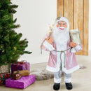 Babbo Natale H90 cm con Luci e Suoni Rosa