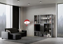 Libreria Moderna 5 Ripiani con Pannello per TV 178x36x204 cm in nobilitato Grigio