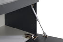 Mobile Tv 3 Ante e Ripiano a Giorno 220x40x35 cm Essential 2A 1R Grigio Antracite Opaco  
