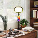 Lampada da Scrivania LED con 5 Colori di Luce e Supporto per Telefono Nero   