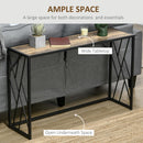 Consolle Fissa 120x35x75 cm in Metallo e Legno Marrone