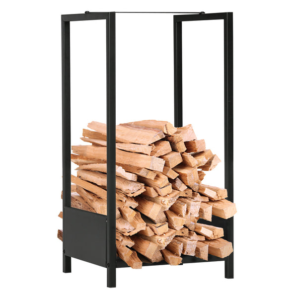 Scaffale Portalegna 39x35x76 cm in Acciaio Nero prezzo