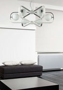 Lampada pendente Modern in Metallo Avola Bianco con Oro