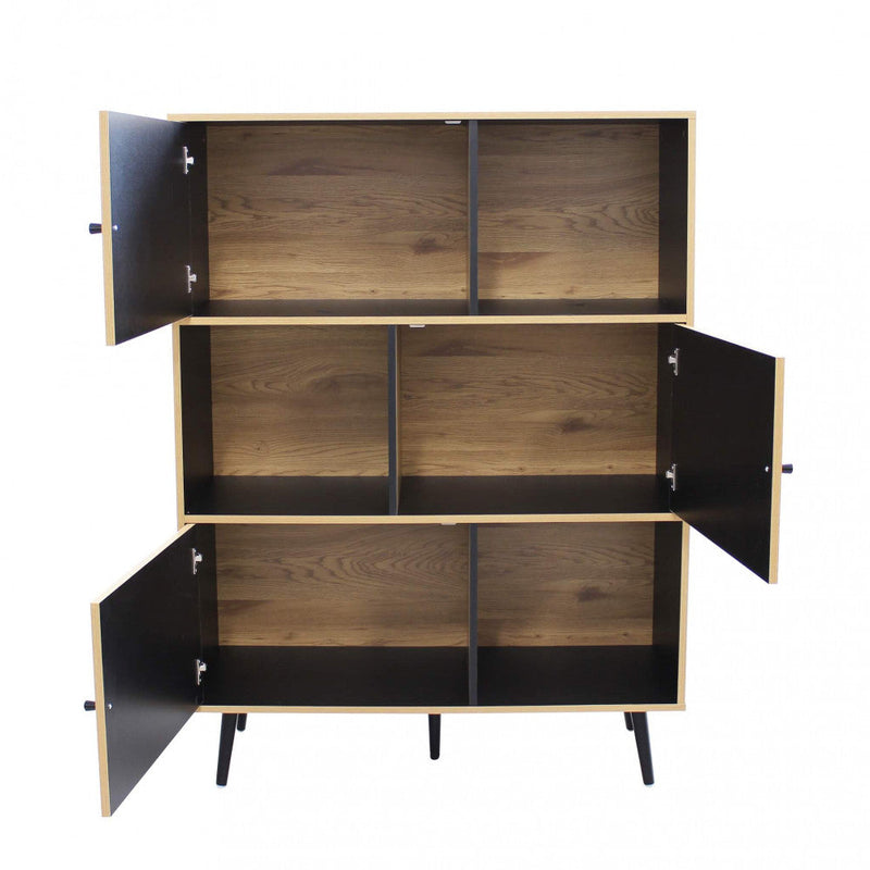 Mobile Elwood 100x39,5x135 h cm in Truciolare bilaminato Naturale