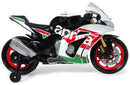 Moto Elettrica per Bambini 12V con Licenza Aprilia RSV Grigia
