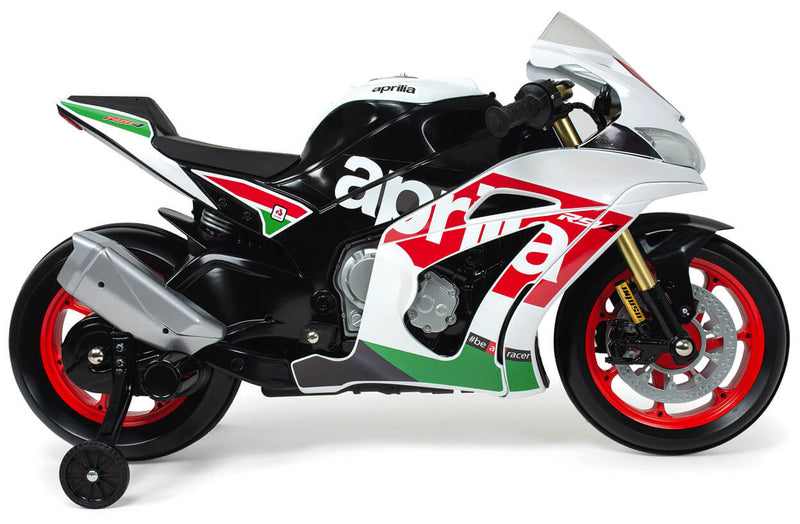 Moto Elettrica per Bambini 12V con Licenza Aprilia RSV Grigia