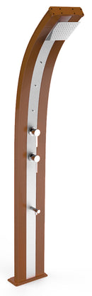 Doccia Solare da Giardino 40L Miscelatore Nebulizzatore e Lavapiedi Arkema Dada Fascia Inox Oro Van Gogh