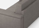 Divano Angolare 5 Posti 246x246x85 cm Marrak in Tessuto Grigio