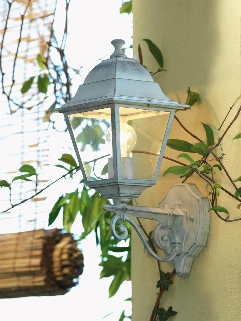 Lampada Testa Palo da Giardino E27 60W in Alluminio Sovil Bianco e Argento