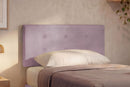 Letto 1 Piazza e Mezza con Rete Rivestita Microfibra Glicine Tessis Testata Button Varie Misure