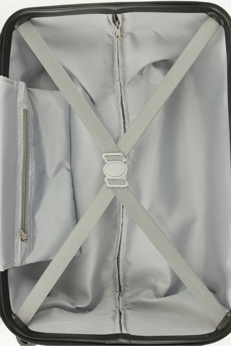 Set 2 Valigie Trolley Rigide in Policarbonato 4 Ruote TSA Soriani Silver