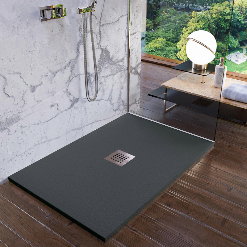 Piatto Doccia in Pietra Bonussi Ardesia Stone Central Grigio Antracite Varie Misure