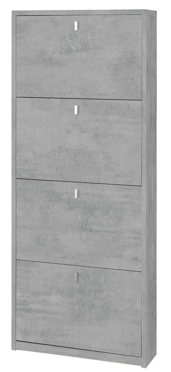 acquista Meuble à Chaussures 4 Portes 63x154x18 cm Ciment