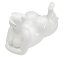 Statua Donnina Yoga Relax 32x16x16 cm in Poliresina Bianco