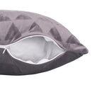 Set 2 Cuscini Decorativi 43x43x6 cm in Poliestere VdE Tivoli 1996 Triangoli Grigio