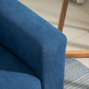 Divano 2 Posti 145x76x88 cm in Tessuto Trapuntato Blu