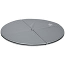 Tappeto per Pole Dance Antiscivolo Pieghevole Ø150x5 cm in Schiuma EPE e PVC Grigio      