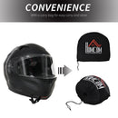 Casco Integrale per Scooter Visiera Lunga Nero Varie Misure