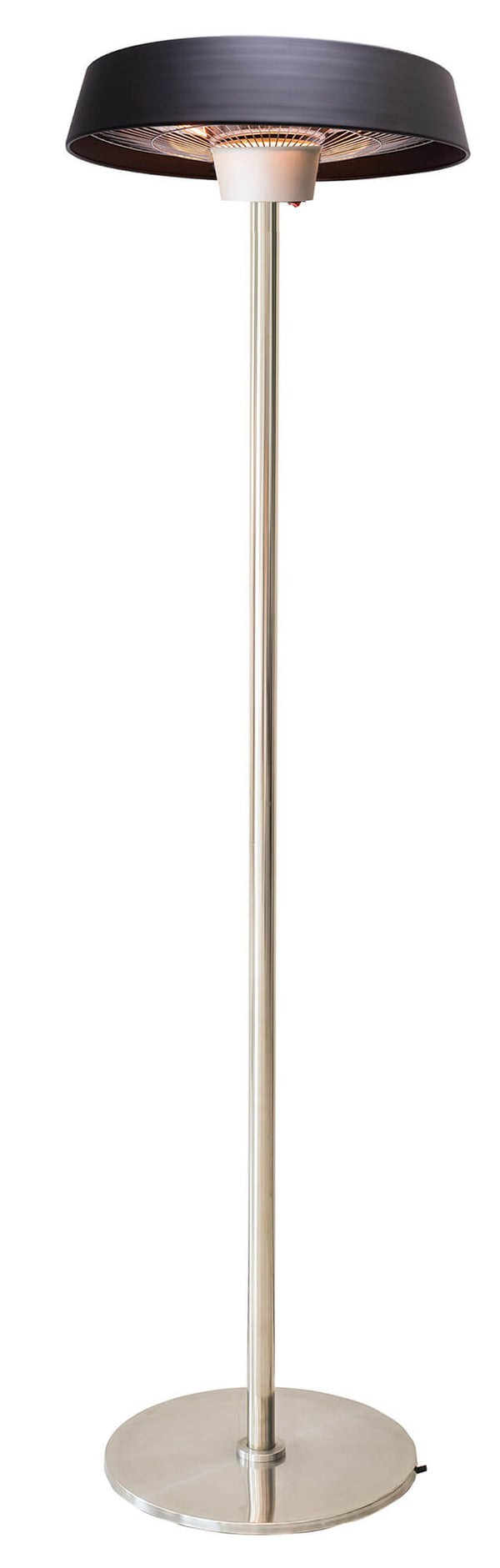acquista Stufa Elettrica ad Infrarossi Ø50 cm a Piantana 2000W per Esterni Nera Seconda Scelta