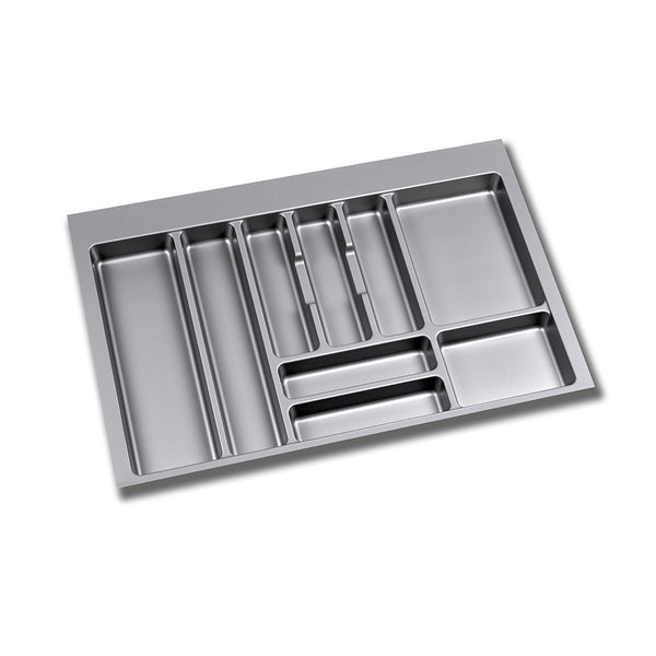prezzo Range-couverts en plastique gris Emuca pour tiroirs de cuisine 80 cm