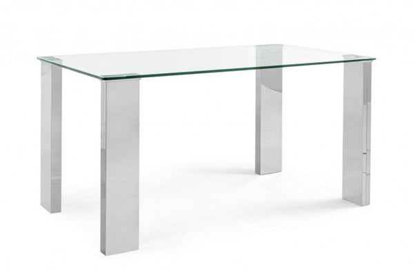 Table New Arley 140x80 Fixe en Verre sconto