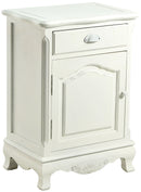 Mobile 1 Anta 1 Cassetto in Legno Basilea Bianco Anticato