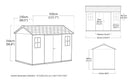 Casetta Box da Giardino 230x350x246 cm Keter Signature Apex 7511/1175 in Resina Effetto Legno Noce       