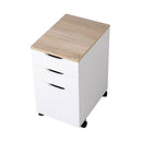Cassettiera Portadocumenti da Ufficio in Legno Bianco 33x45x60 cm 