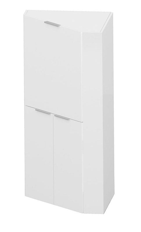 Scrivania Angolare 70x35x140 cm Dalia Bianco Lucido