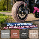 Moto Elettrica per Bambini 37-60 Mesi 86x42x52 cm con Pedale Fari Musica e Clacson 3 km/h Max 25 kg in PP e Metallo Rosa      