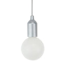 Lampada a Sospensione 1 Luce Crumer Suprema Bianca e Grigia