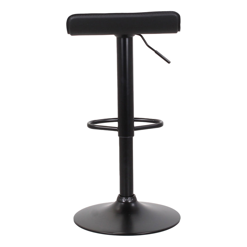 Set 2 Sgabelli 38x40x54/74 cm in Ecopelle con Base Nera Nero