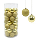 Set 48 Palline Decorative Ø 7 cm per Albero di Natale Dorate