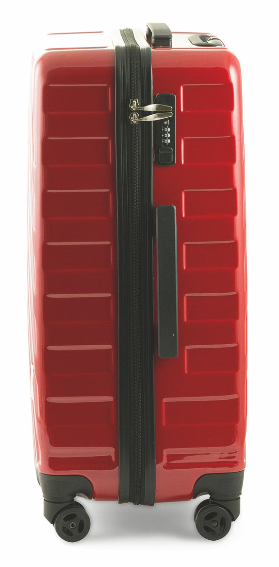 Trolley Valigia Bagaglio a Mano Rigida in Policarbonato 4 Ruote TSA Soriani Rosso