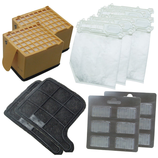 Kit Pièces Détachées 12 Sachets 12 Parfums 2 Filtres Hepa 2 Filtres Moteur Compatibles Kobold VK135 VK136 prezzo