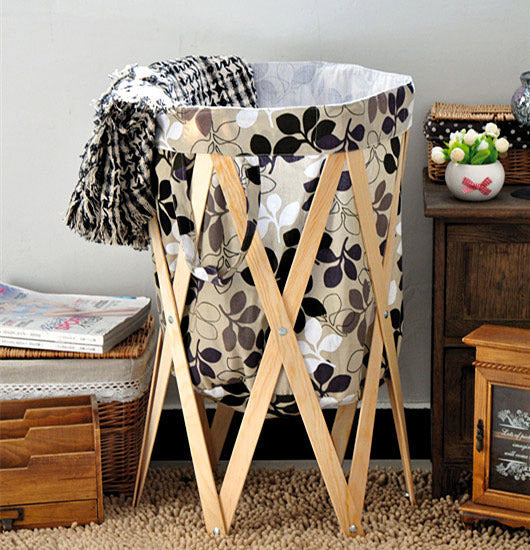 Panier à Linge en Bois de Pin 40x40x70 cm Fumer Maya Pine prezzo